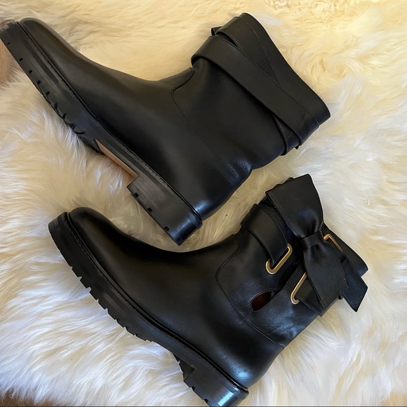 NEW  Valentino Now Wrap Vitello Biker Boots. - Picture 6 of 11